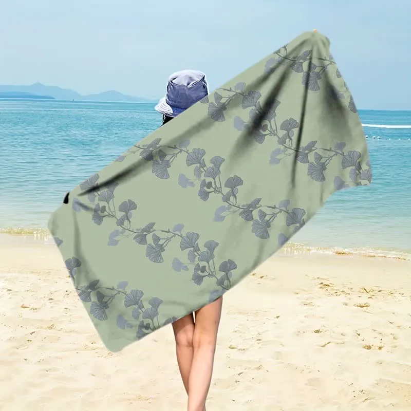 Strandtuch aus Ginkgoblättern