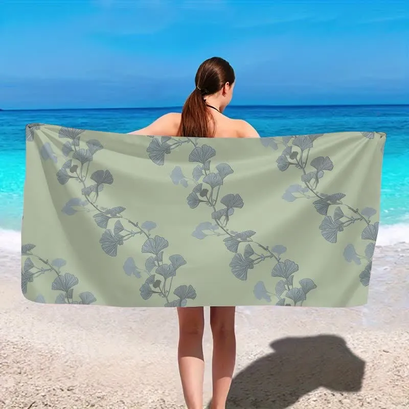 Strandtuch aus Ginkgoblättern