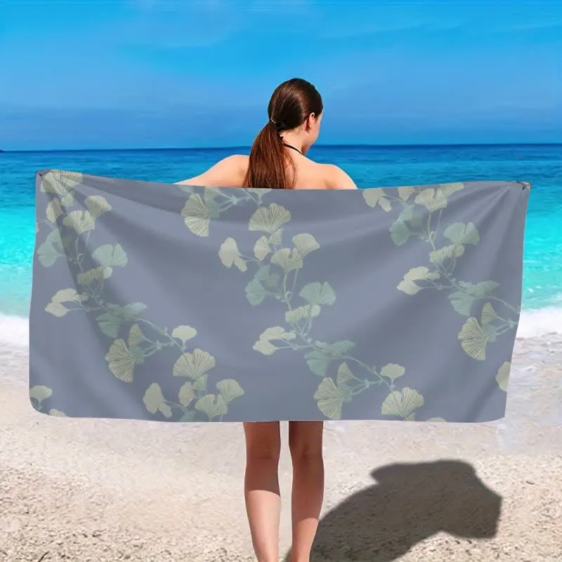 Strandtuch aus Ginkgoblättern