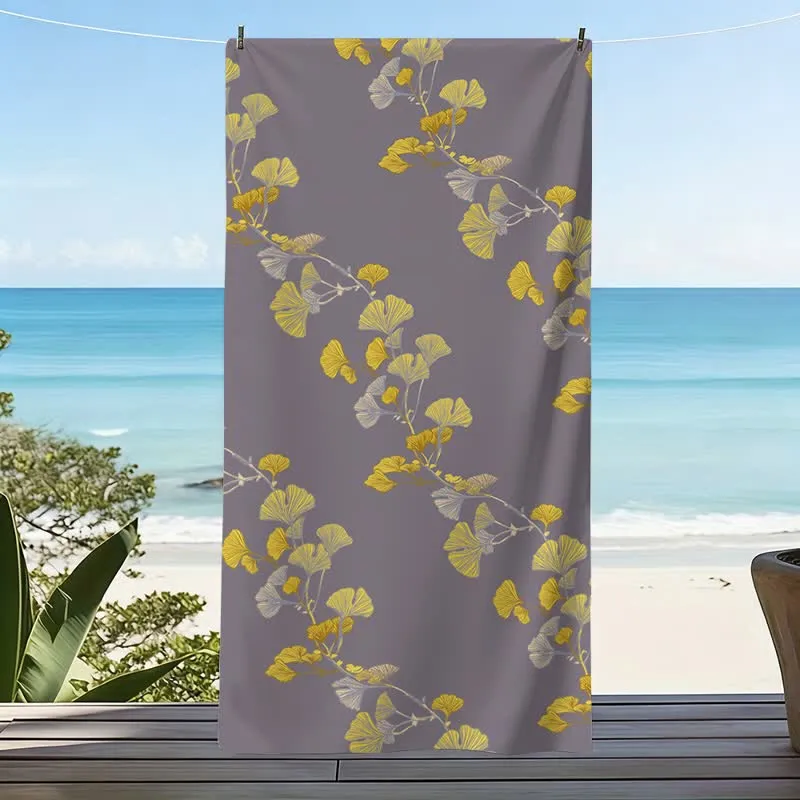Strandtuch aus Ginkgoblättern