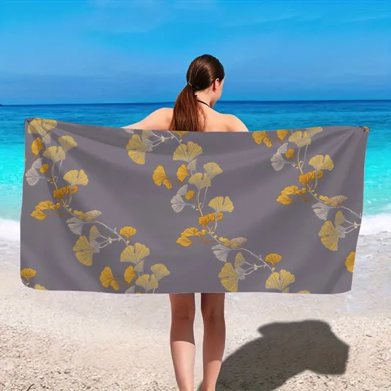 Strandtuch aus Ginkgoblättern