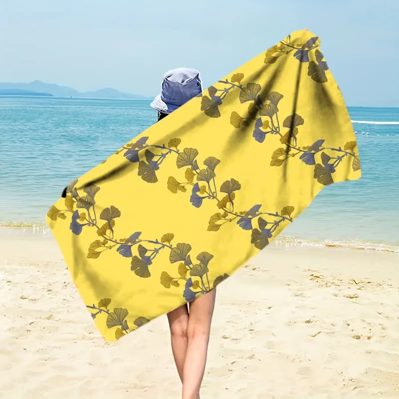 Strandtuch aus Ginkgoblättern