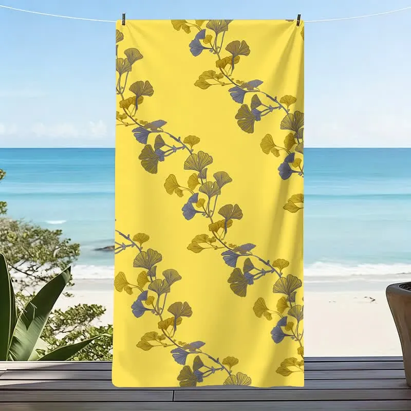 Strandtuch aus Ginkgoblättern
