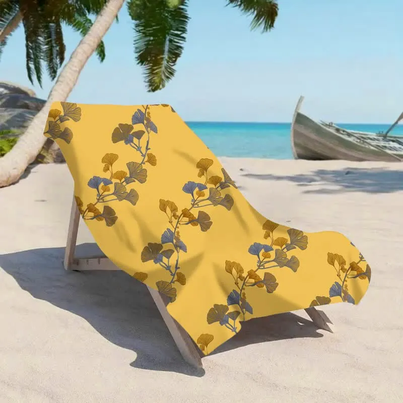 Strandtuch aus Ginkgoblättern