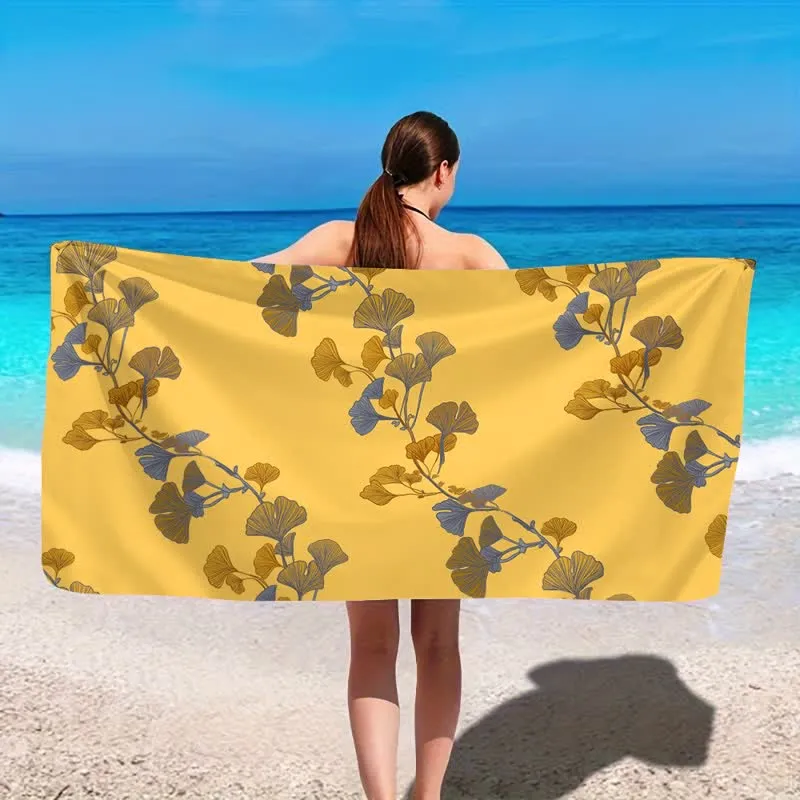 Strandtuch aus Ginkgoblättern