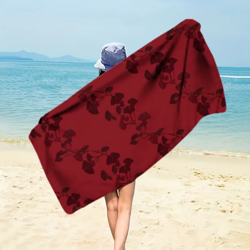 Strandtuch aus Ginkgoblättern