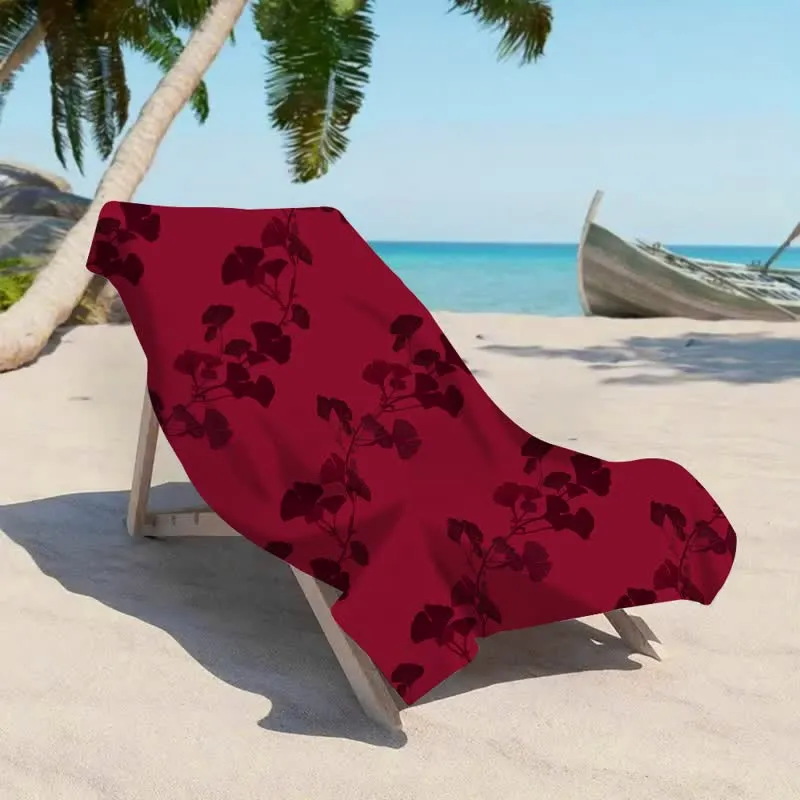 Strandtuch aus Ginkgoblättern