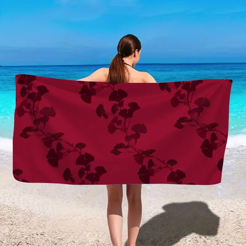 Strandtuch aus Ginkgoblättern