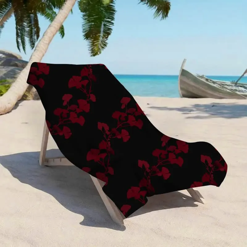 Strandtuch aus Ginkgoblättern