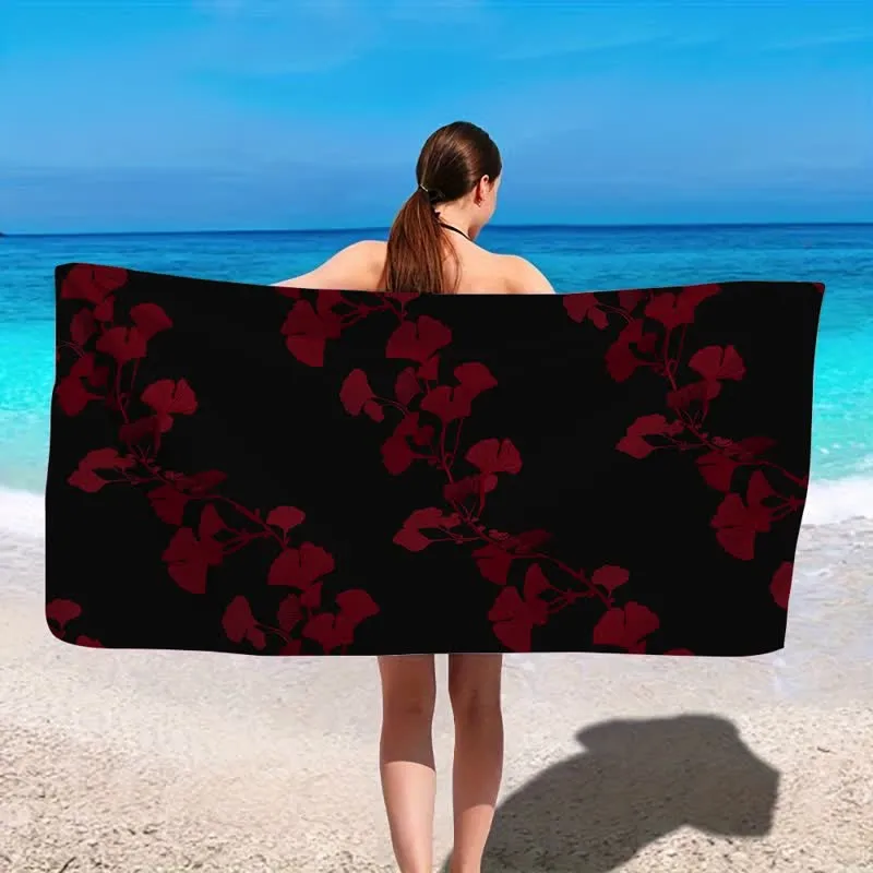 Strandtuch aus Ginkgoblättern