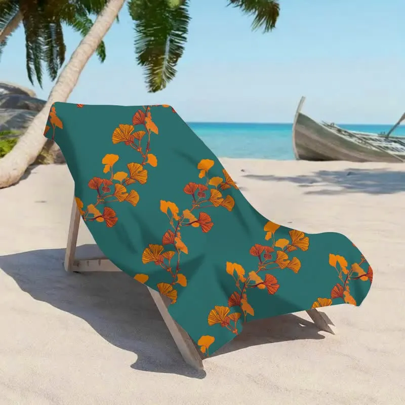 Strandtuch aus Ginkgoblättern