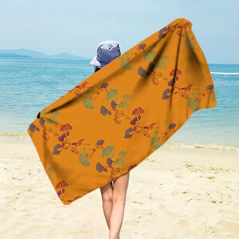 Strandtuch aus Ginkgoblättern