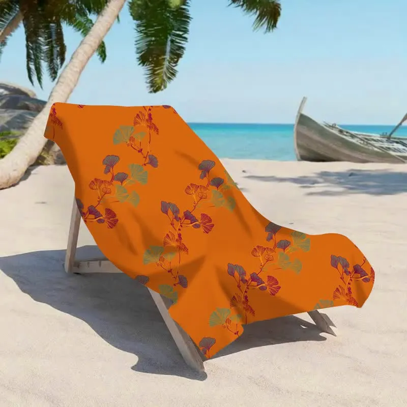 Strandtuch aus Ginkgoblättern