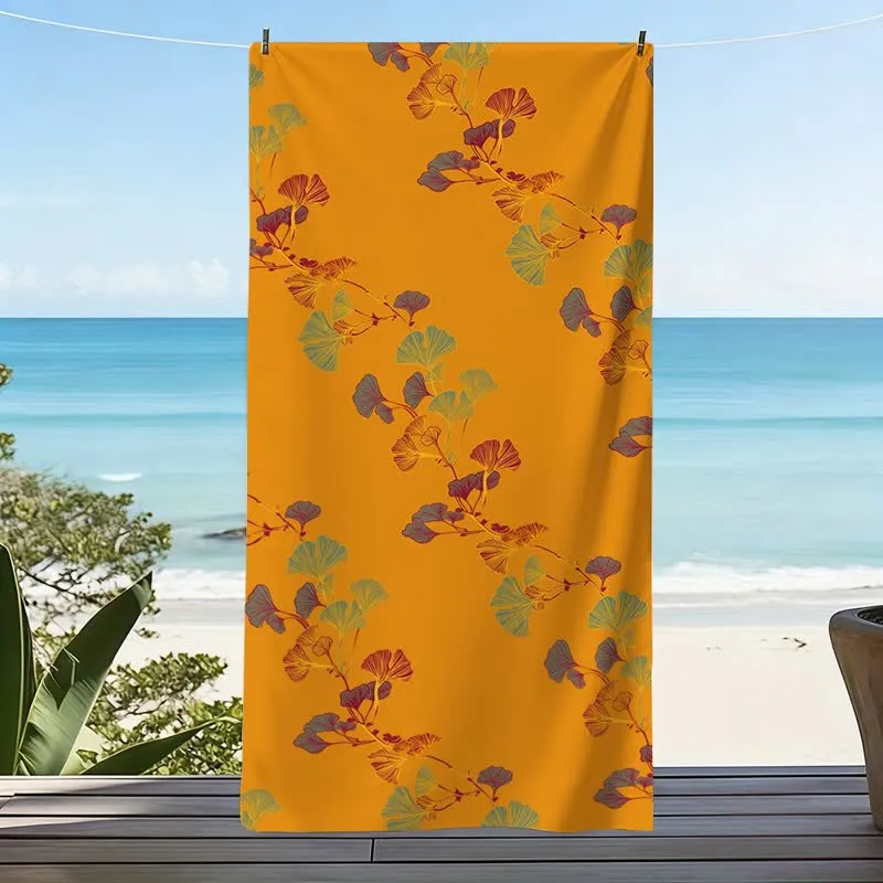 Strandtuch aus Ginkgoblättern