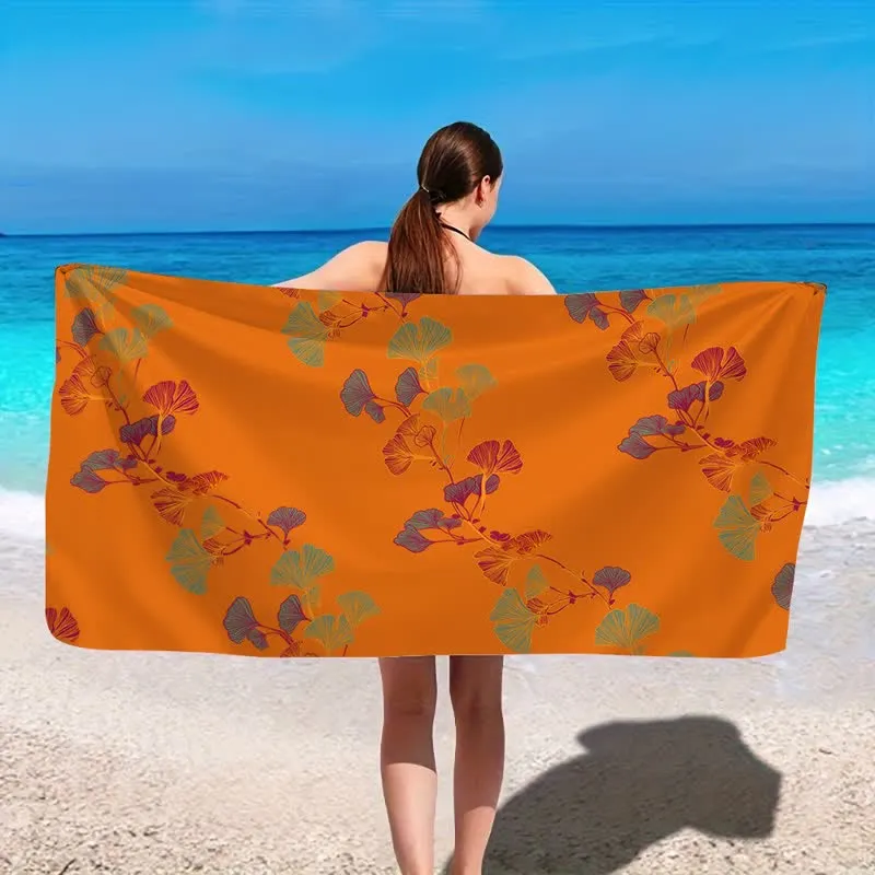 Strandtuch aus Ginkgoblättern