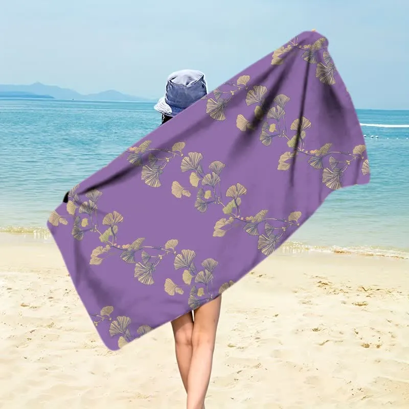 Strandtuch aus Ginkgoblättern