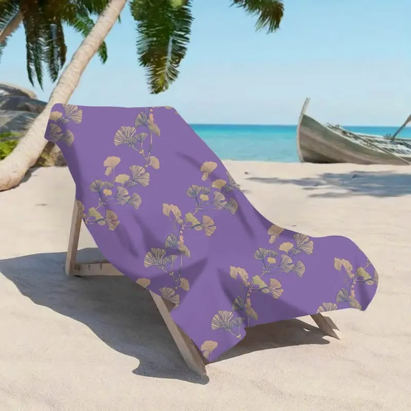 Strandtuch aus Ginkgoblättern
