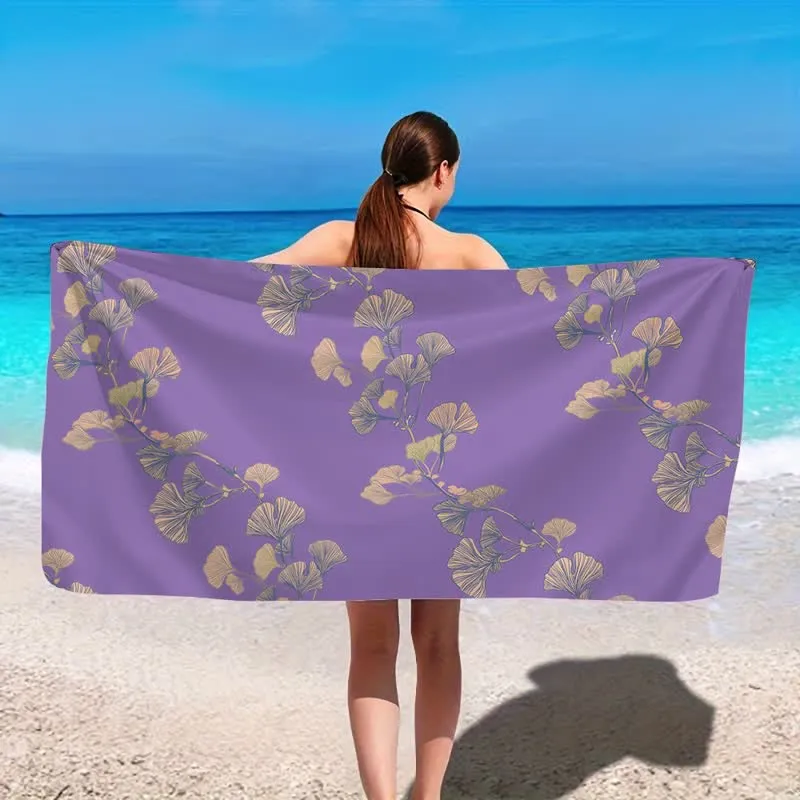 Strandtuch aus Ginkgoblättern