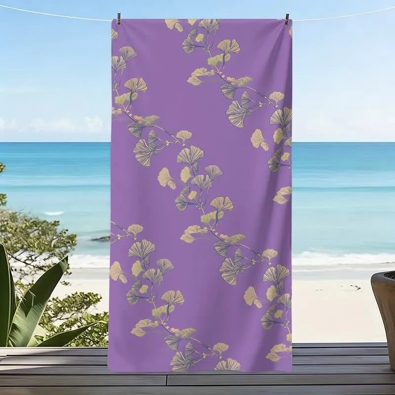 Strandtuch aus Ginkgoblättern