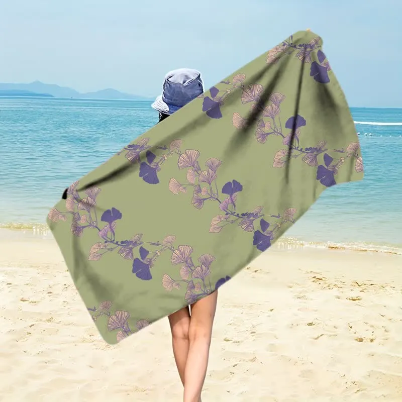 Strandtuch aus Ginkgoblättern