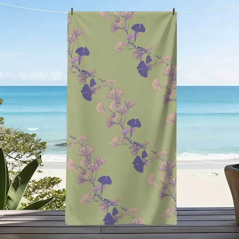 Strandtuch aus Ginkgoblättern
