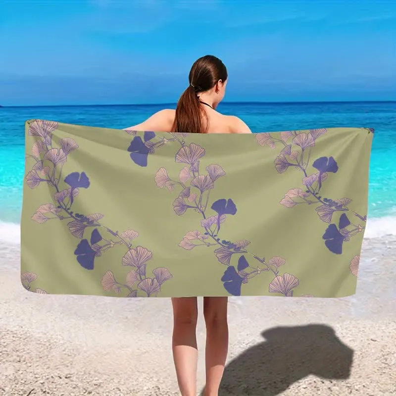 Strandtuch aus Ginkgoblättern