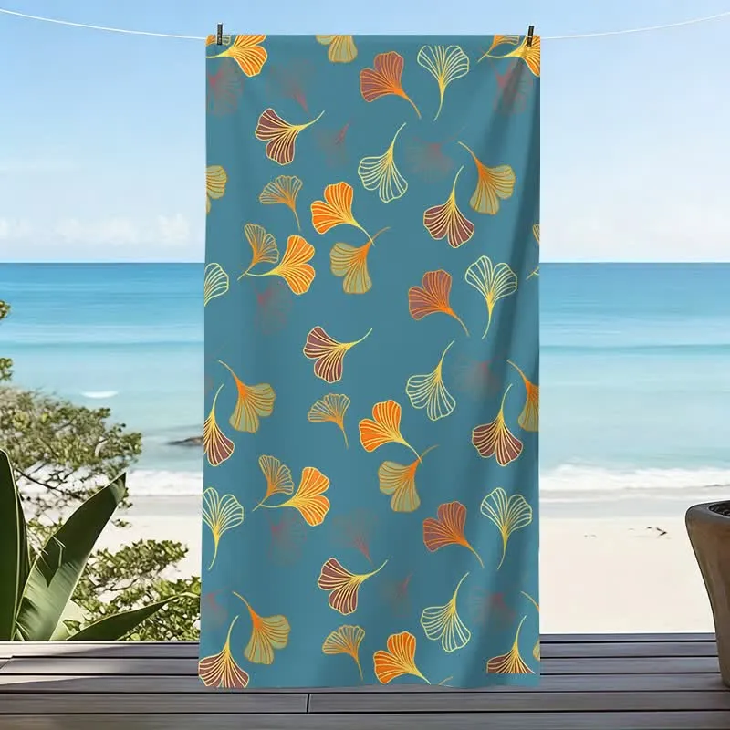 Elegantes Strandtuch mit Ginkgoblatt
