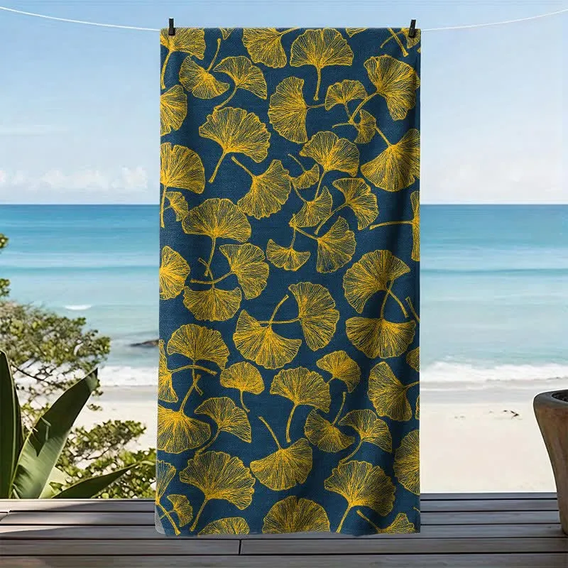 Rustikales Strandtuch aus Ginkgo Biloba