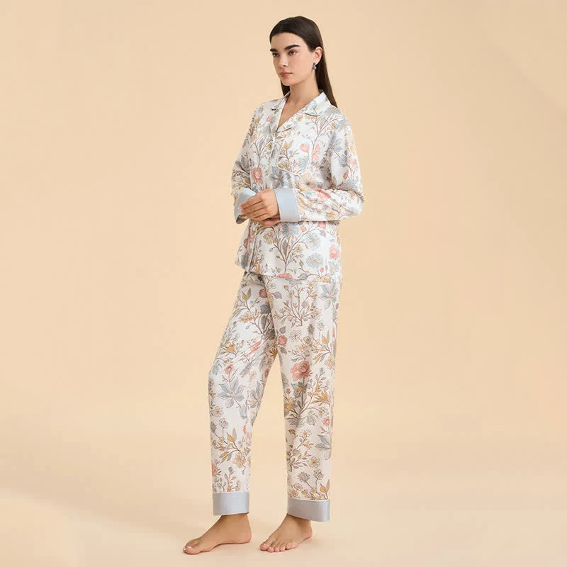 Pyjama-Set mit frischem Blumenmuster