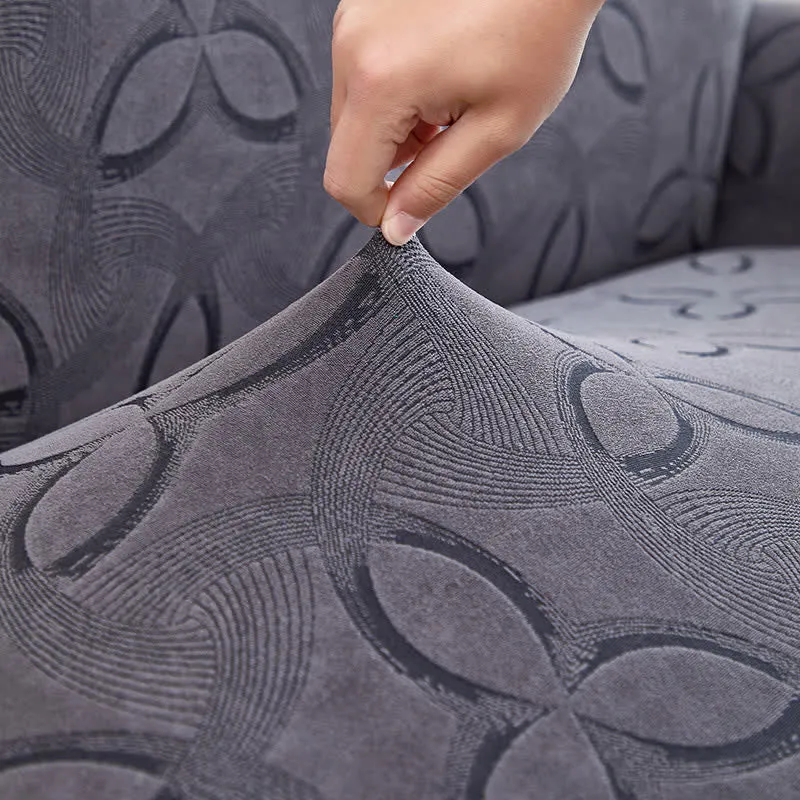 Stuhlhusse aus einfarbigem Stretch-Jacquard