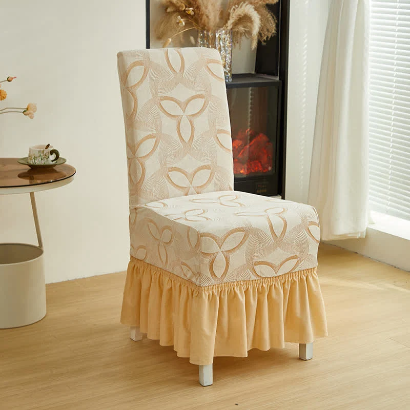 Stuhlhusse aus einfarbigem Stretch-Jacquard