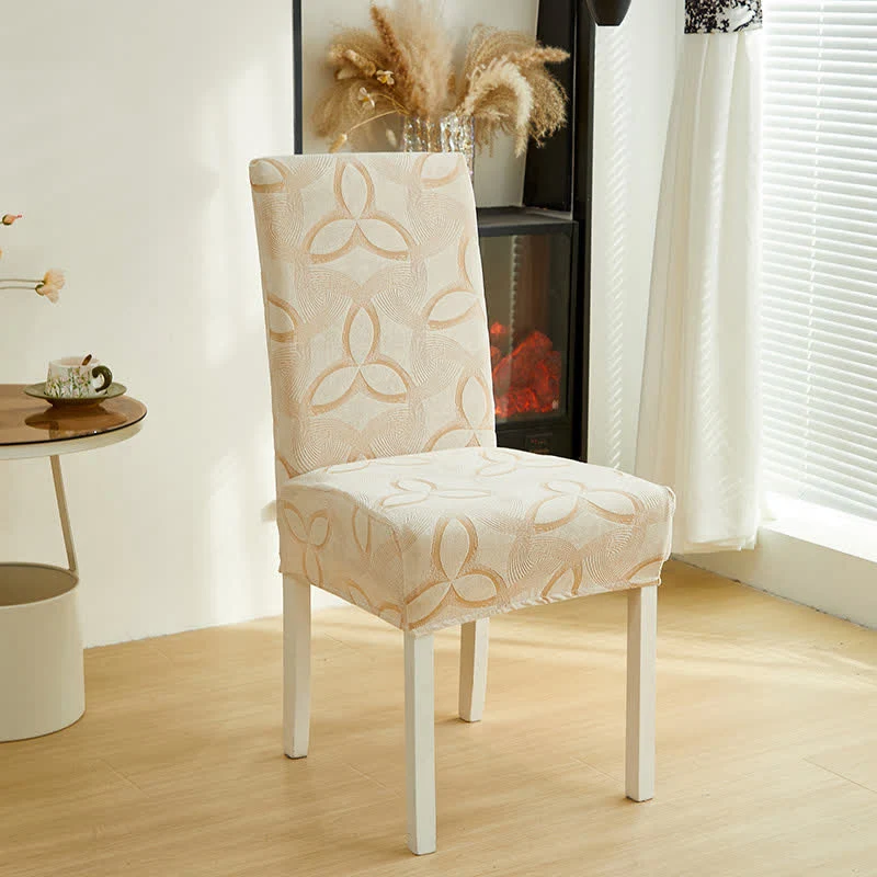 Stuhlhusse aus einfarbigem Stretch-Jacquard