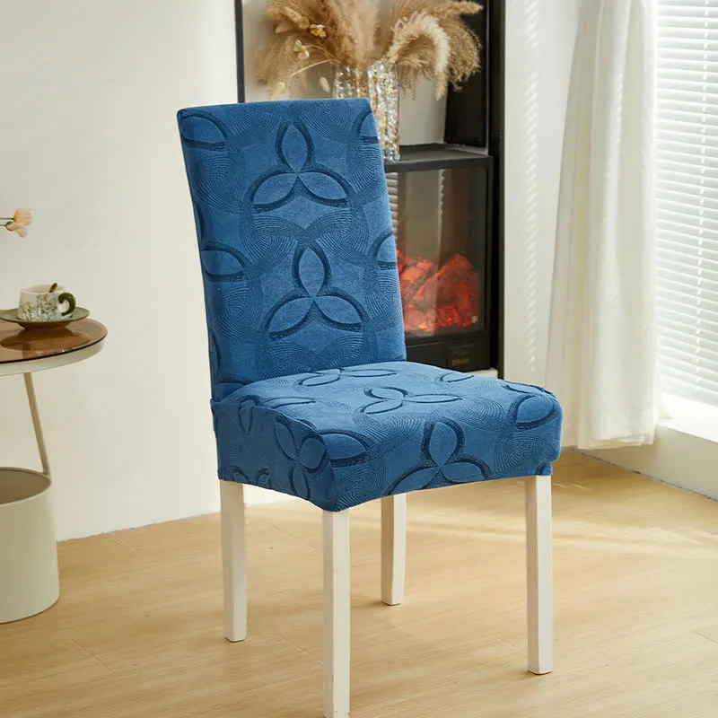 Stuhlhusse aus einfarbigem Stretch-Jacquard