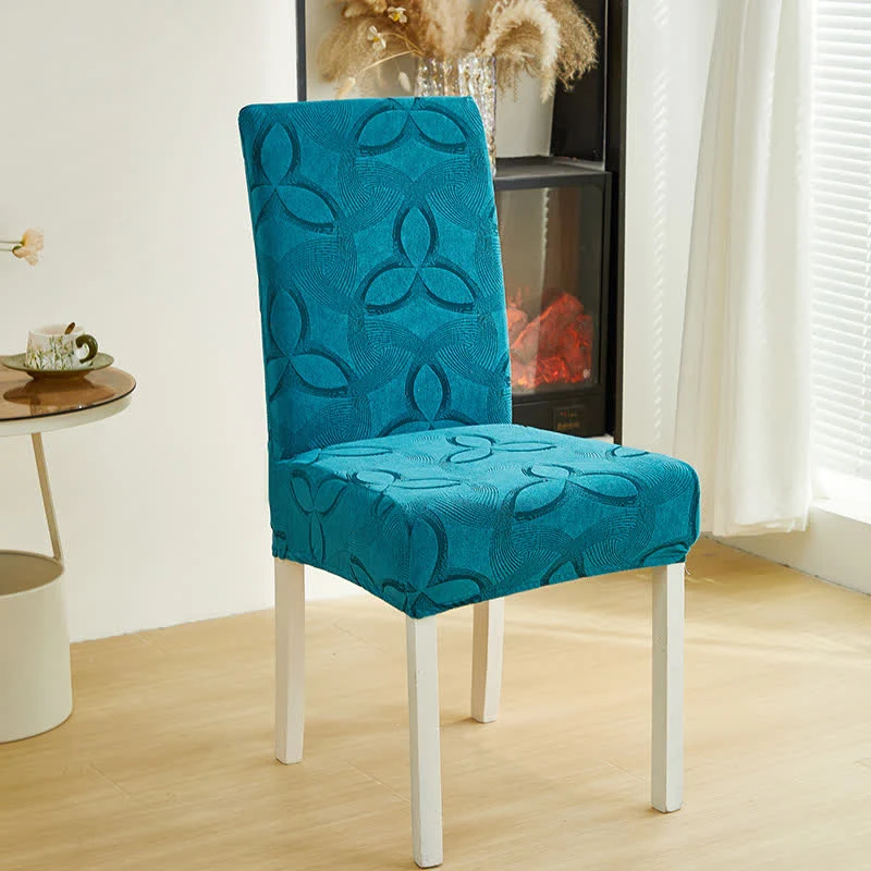 Stuhlhusse aus einfarbigem Stretch-Jacquard