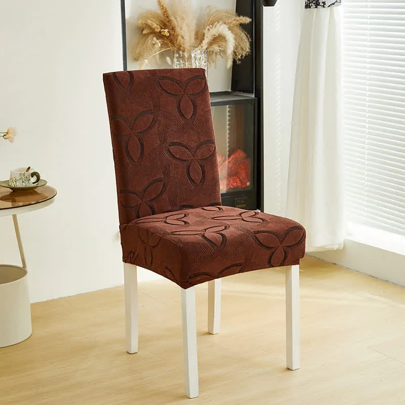 Stuhlhusse aus einfarbigem Stretch-Jacquard