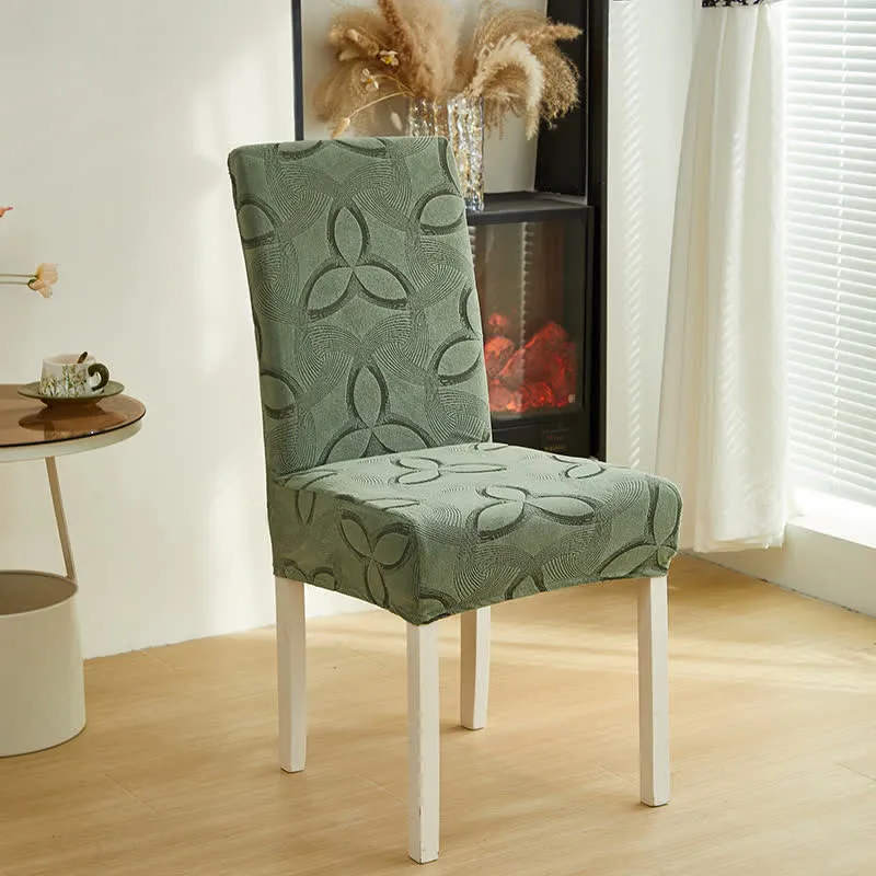 Stuhlhusse aus einfarbigem Stretch-Jacquard