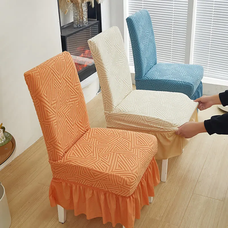 Geometrischer elastischer Stretch-Esszimmerstuhlbezug