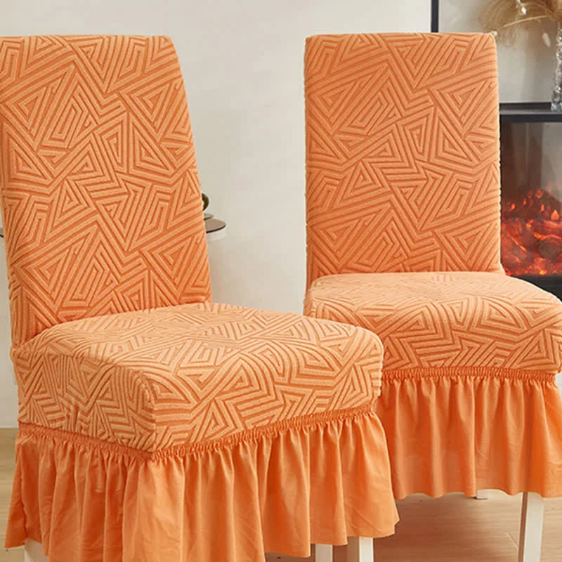 Geometrischer elastischer Stretch-Esszimmerstuhlbezug