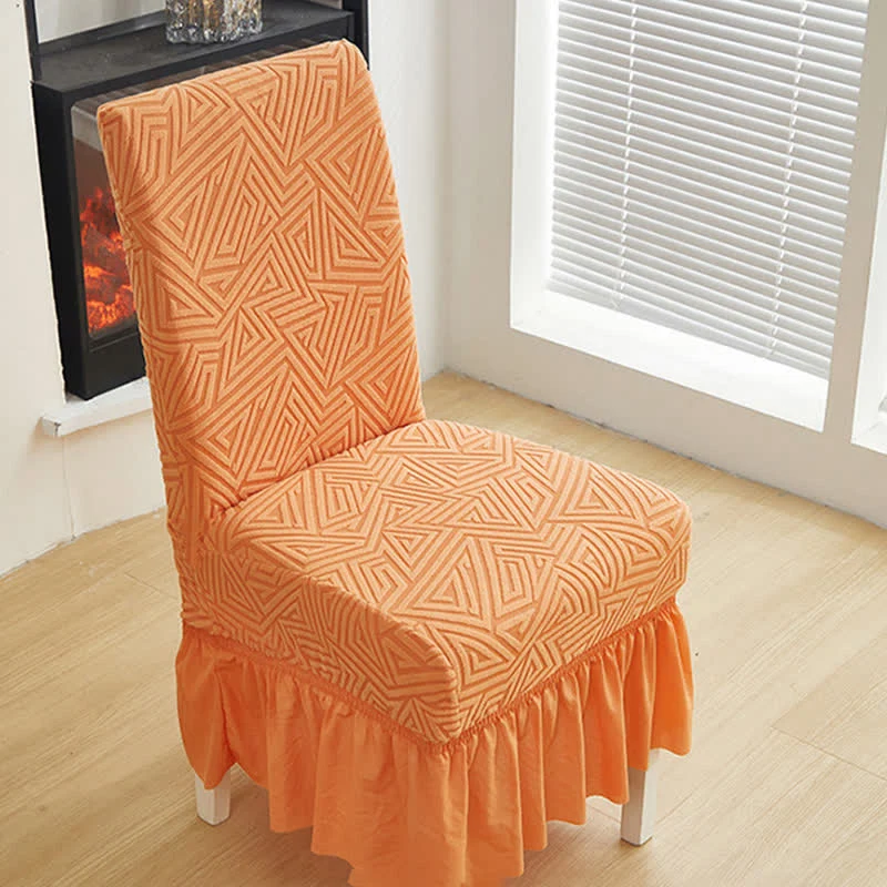 Geometrischer elastischer Stretch-Esszimmerstuhlbezug