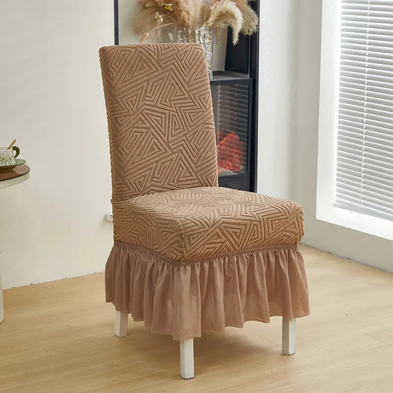 Geometrischer elastischer Stretch-Esszimmerstuhlbezug