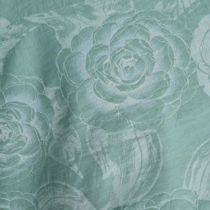 Luxuriöser Kimono-Bademantel aus reiner Baumwolle mit Pfingstrosenmuster