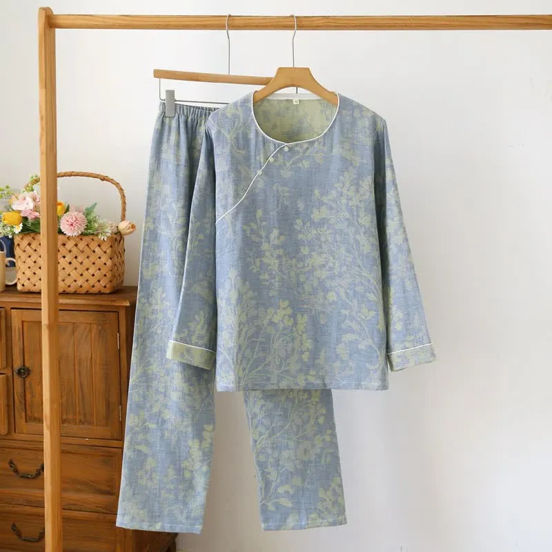 Pyjama-Set aus Baumwolle mit orientalischem Blumenmuster