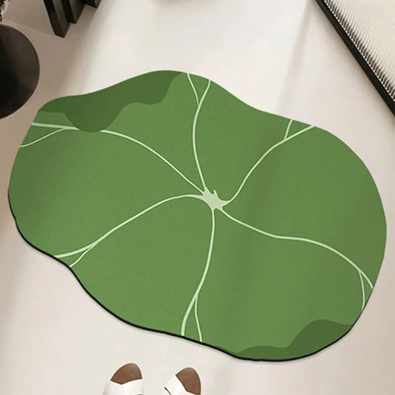 Botanische Lotusblatt-Anti-Rutsch-Badematte