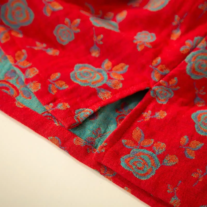 Orientalisches Vintage-Rosen-Baumwoll-Loungewear-Set