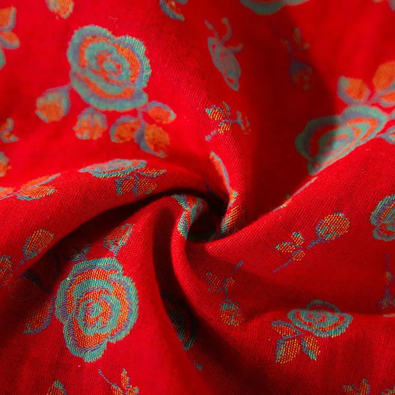 Orientalisches Vintage-Rosen-Baumwoll-Loungewear-Set