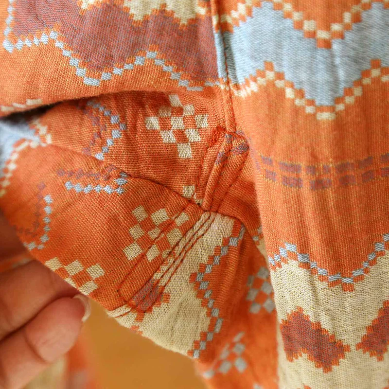 Vintage Wave Baumwoll-Loungewear-Set für Paare