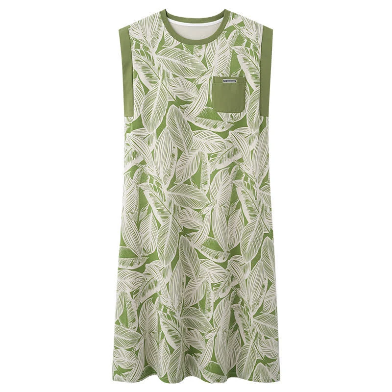 Ärmelloses Loungekleid aus botanischer Baumwolle