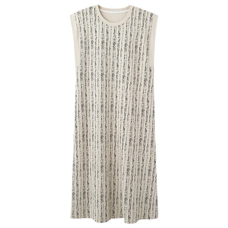 Ärmelloses Baumwoll-Nachthemd im Artistic Line-Stil