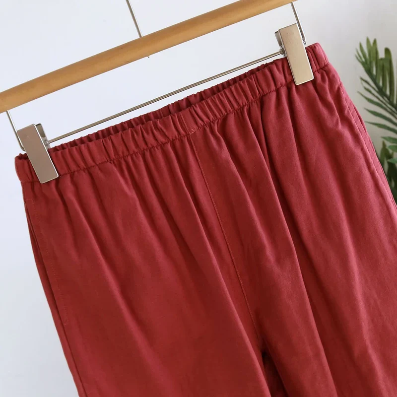 Romantischer Rosen-Pyjama aus Baumwollgaze