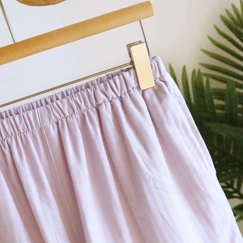 Kurzes Pyjama-Set in Unifarbe mit Spitzenbesatz